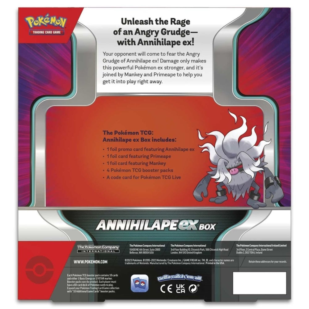 Rear of the Sealed Annihilape ex Box featuring foil promo card artwork.