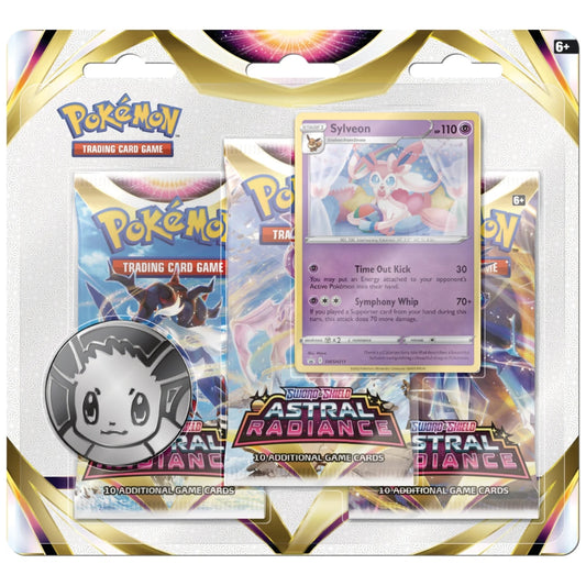 Pokemon Astral Radiance 3 Pack Blister Sylveon Promo.