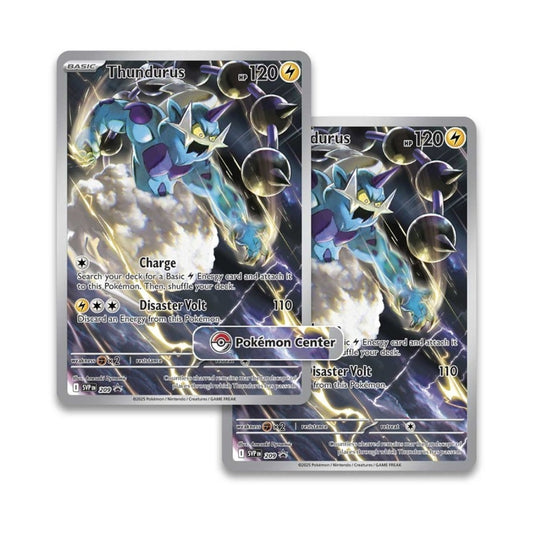 Pokemon Center Exclusive Scarlet & Violet Black Bolt Elite Trainer Box promo cards.