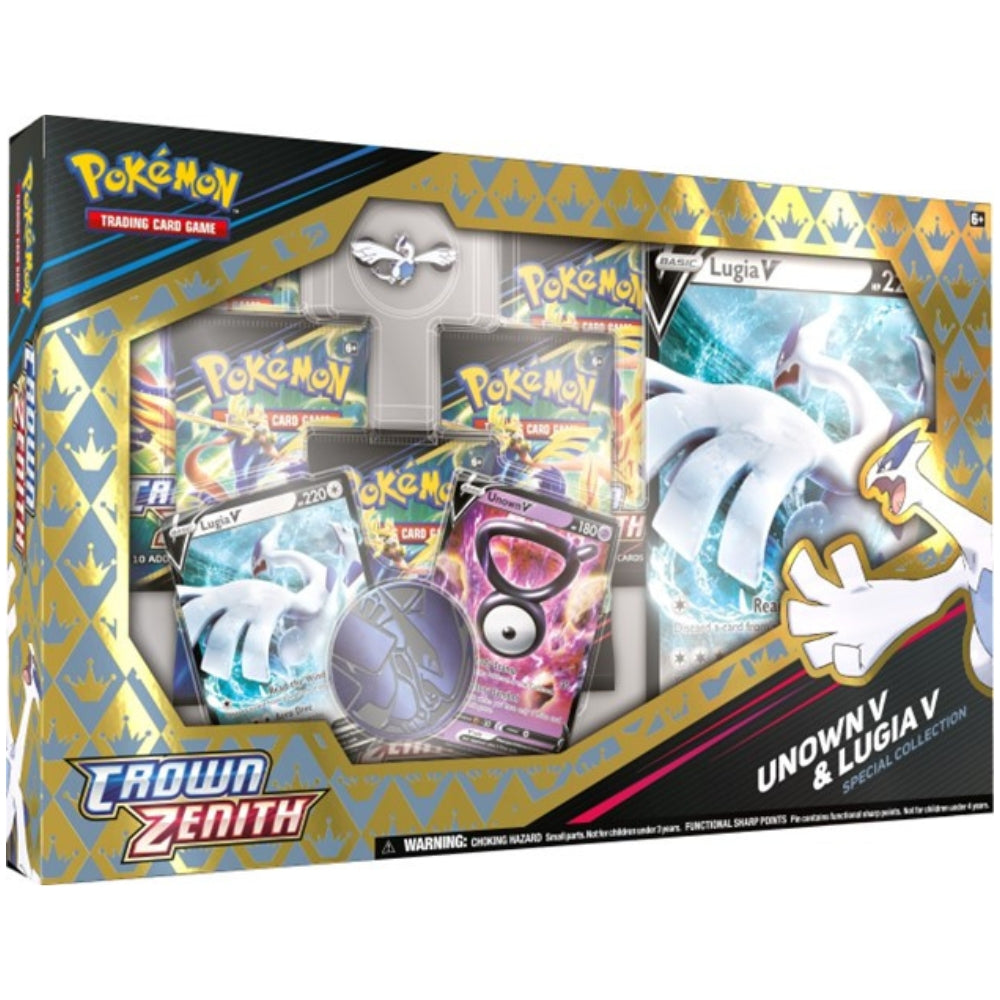 Pokemon Crown Zenith Unown V & Lugia V Special Collection front.