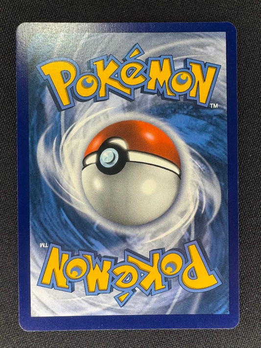 Rear view of the Gyarados VMAX Rainbow Secret Rare 207/203 – Evolving Skies Pokémon Card.