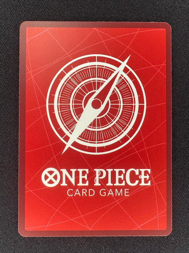 Rear view of the Marshall D Teach from Emperors In The New World – One Piece Card Game OP09-081 – Leader Alt Art.