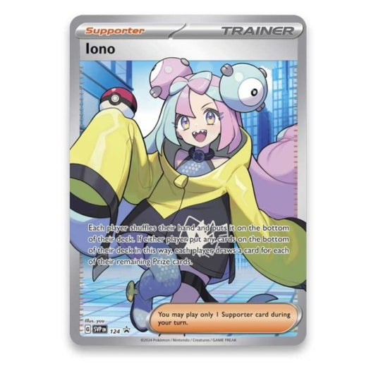 Full-art Iono Supporter promo card from the Tournament Collection.
