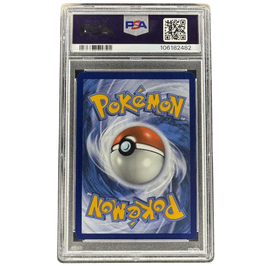 Rear view of a PSA 9 Graded Iron Valiant ex Special Illustration Rare Pokemon Card from Scarlet & Violet Paradox Rift