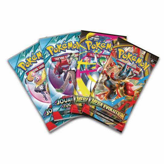 Pokemon Mega Kangaskhan ex Box booster pack selection.