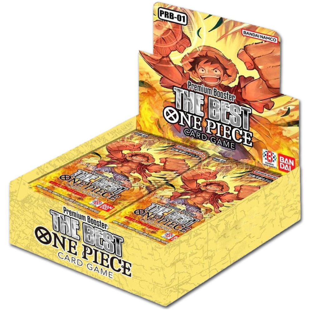 One Piece TCG PRB-01 The Best Premium Booster Box featuring exclusive cards and new illustrations.