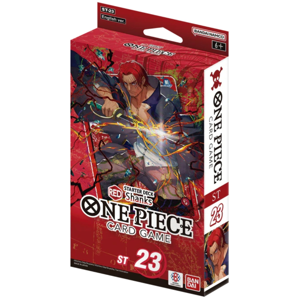 Box art of One Piece TCG ST‑23 Red Shanks Starter Deck (English edition).