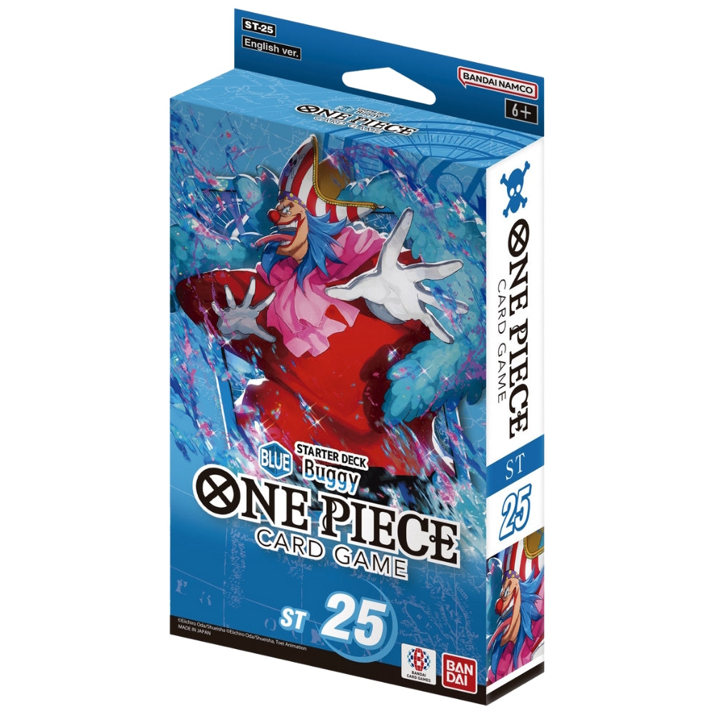 Box art of One Piece TCG ST‑25 Blue Buggy Starter Deck (English).