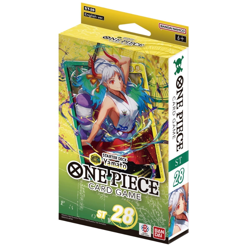 Box art of One Piece TCG ST‑28 Green/Yellow Yamato Starter Deck (English).