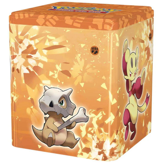 Pokémon TCG Stacking Tin featuring Fighting design.