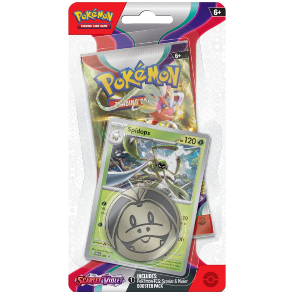 Pokemon Scarlet and Violet Checklane Blister Spidops Promo.