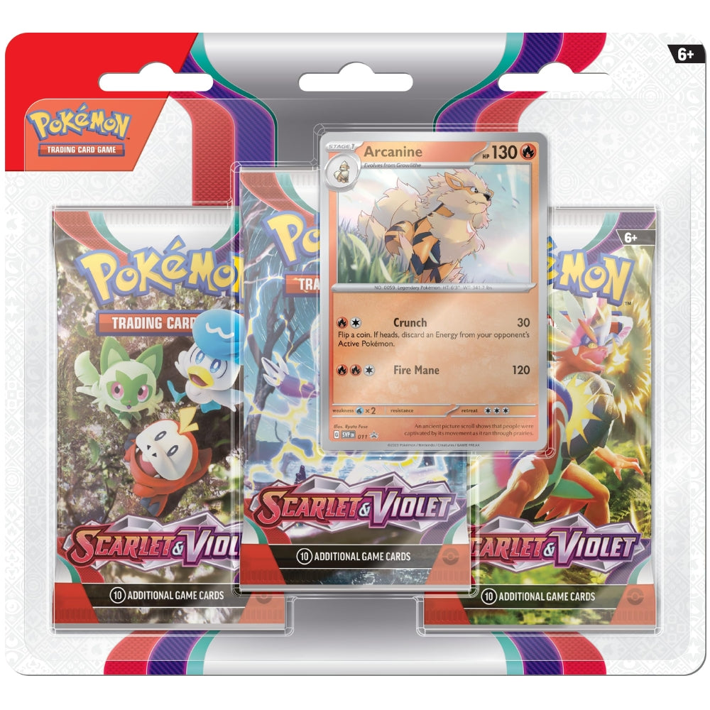 Pokemon TCG Scarlet & Violet Base Set Triple Blister Arcanine or Dondo –  Marley Collect's Ltd