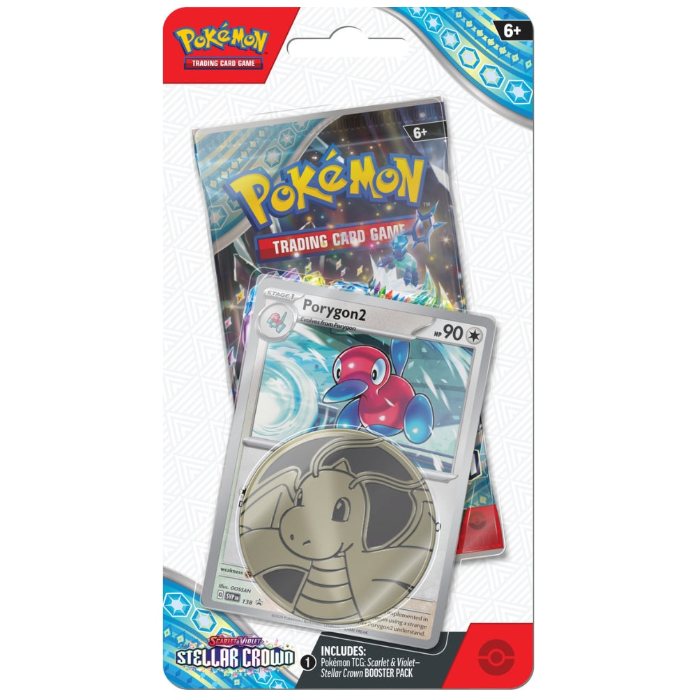 Pokemon Stellar Crown Checklane Blister Porygon2 Promo.