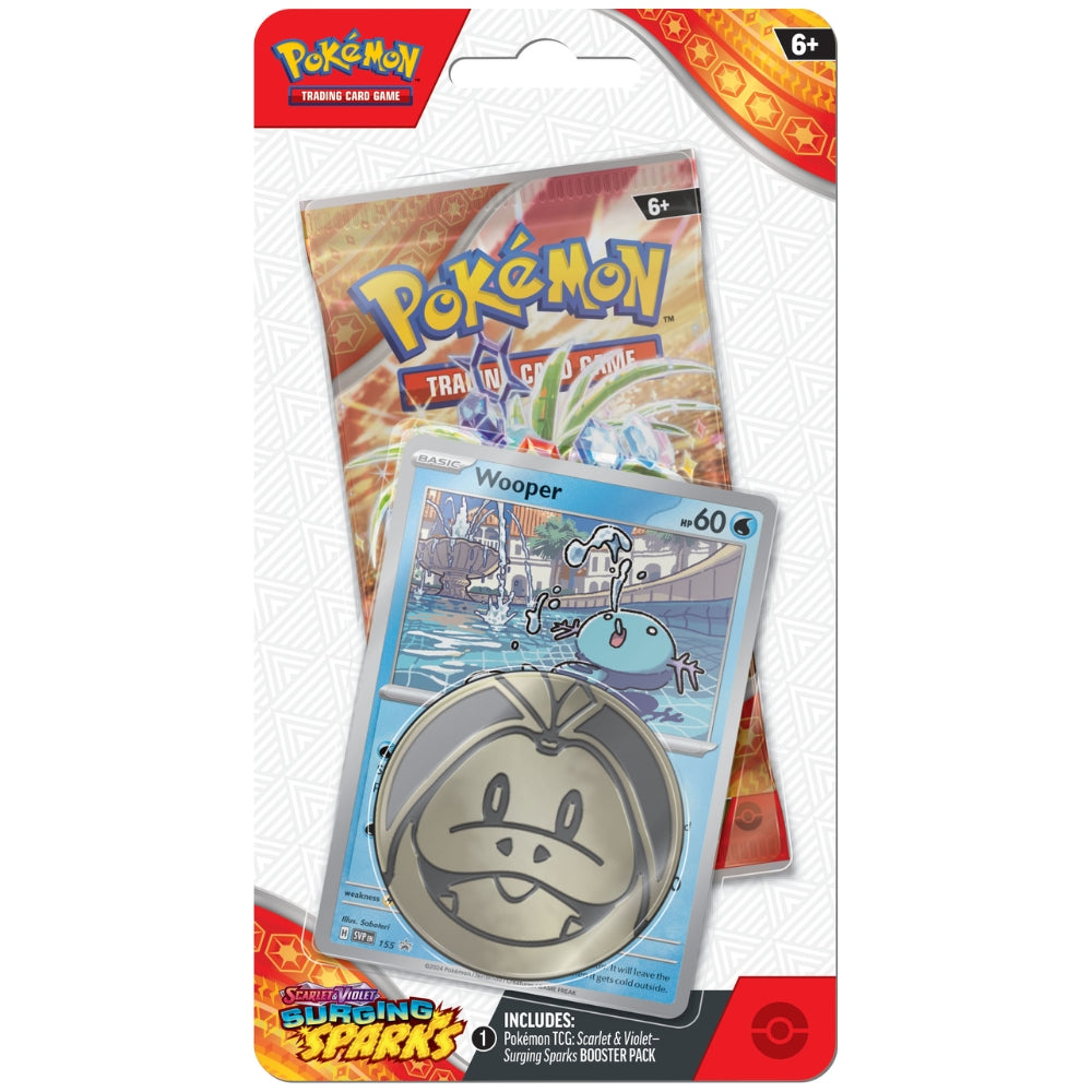 Pokemon Surging Sparks Checklane Blister Wooper Promo.