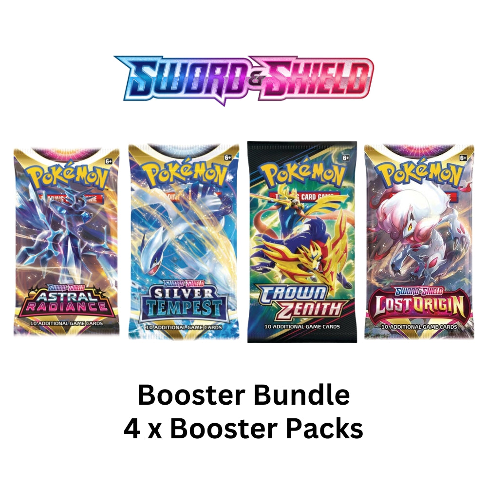 Pokemon TCG Sword & Shield Booster Pack Bundle - 4 x Random Booster Pa Marley Collect's Ltd Pokemon TCG Sword & Shield Booster Pack Bundle - 4 x Random Booster Pa Marley Collect's Ltd