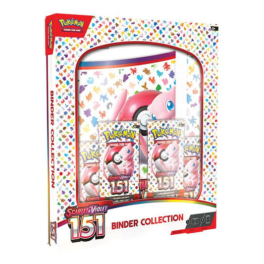 Front angled view of the Pokemon Trading Card Game Scarlet and Violet 151 Binder Collection box.