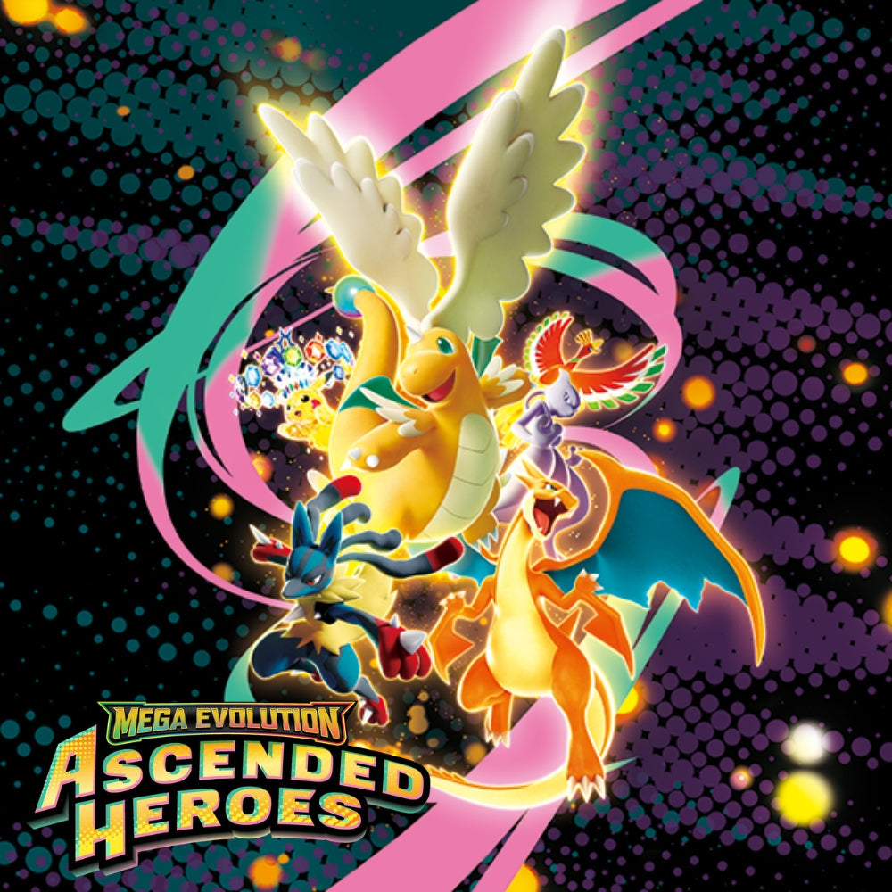 Pokémon TCG Mega Evolution Ascended Heroes set Artwork and Logo.