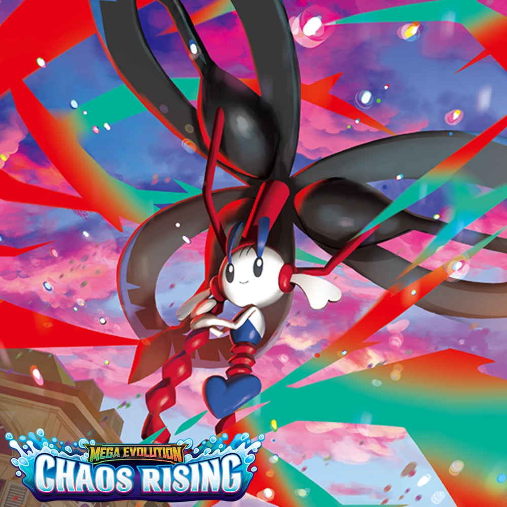 Pokémon TCG Mega Evolution Chaos Rising Set Artwork and Logo.
