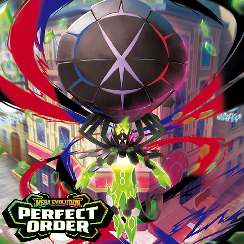 Pokémon TCG Mega Evolution Perfect Order set Artwork and Logo.