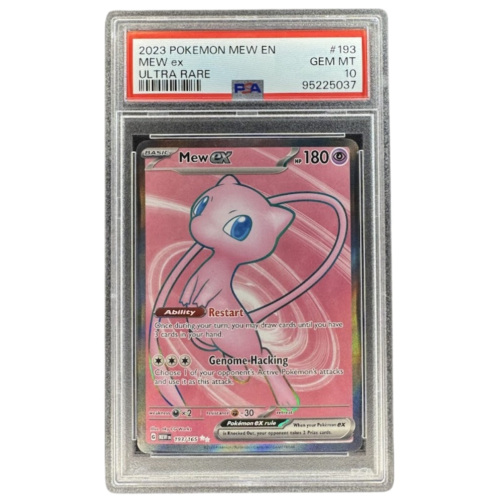 Mew ex 193/165 PSA 10 graded Pokémon TCG Scarlet & Violet 151 card Front.