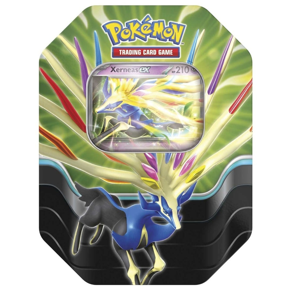 Pokemon Azure Legends Tin collection featuring Xerneas ex.