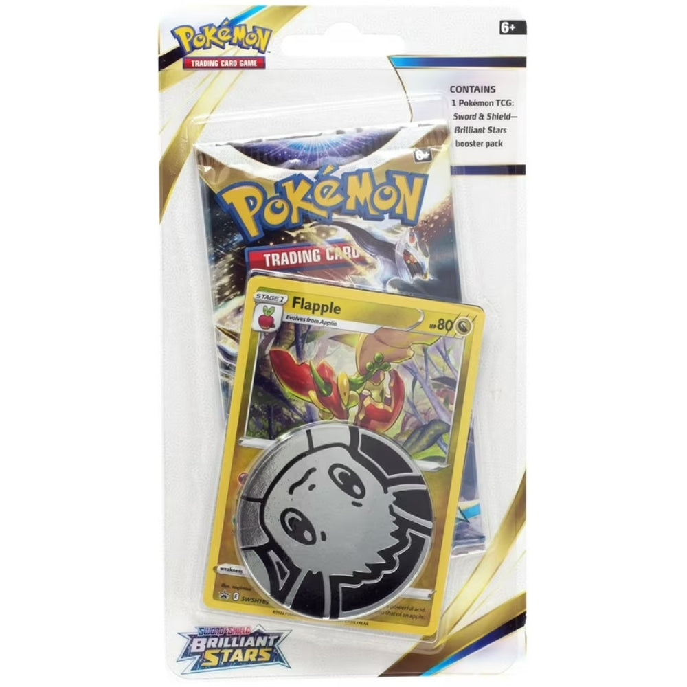 Pokemon Brilliant Stars Checklane Blister Flapple Promo.