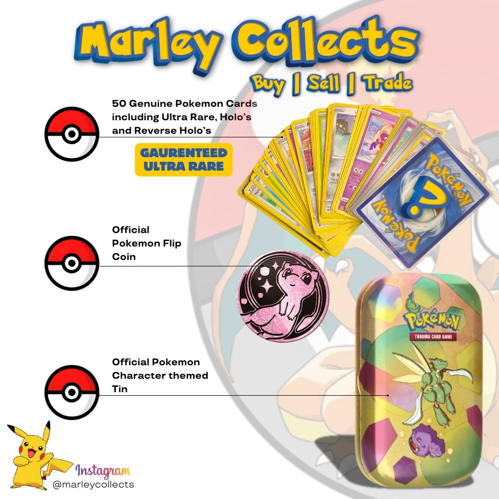 Pokemon Card Mini Tin Bundle Including 50 Cards | Pokemon Coin Guarant ...