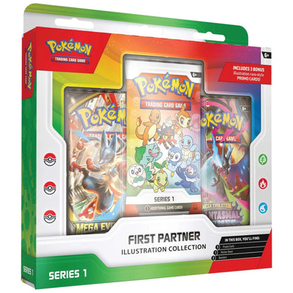 Pokémon First Partner Illustration Collection Series 1 sealed box.