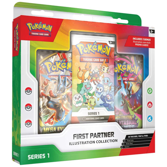 Pokémon First Partner Illustration Collection Series 1 sealed box.