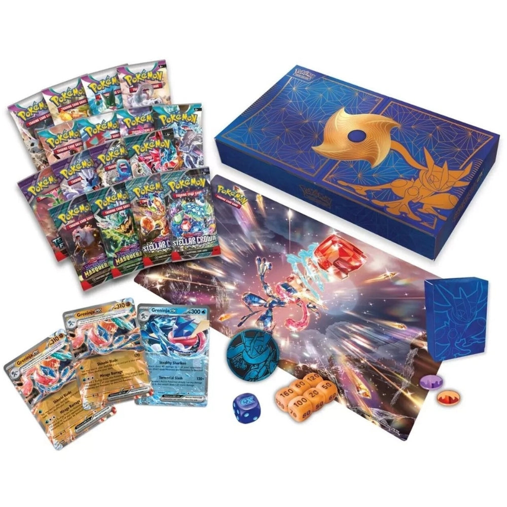Pokemon Greninja ex Ultra Premium Collection Box contents.