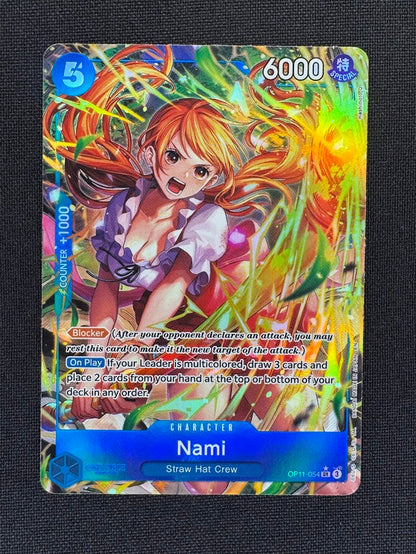 Nami OP11-054 Secret Rare Alt Art (Front) – One Piece Card Game – Near Mint
