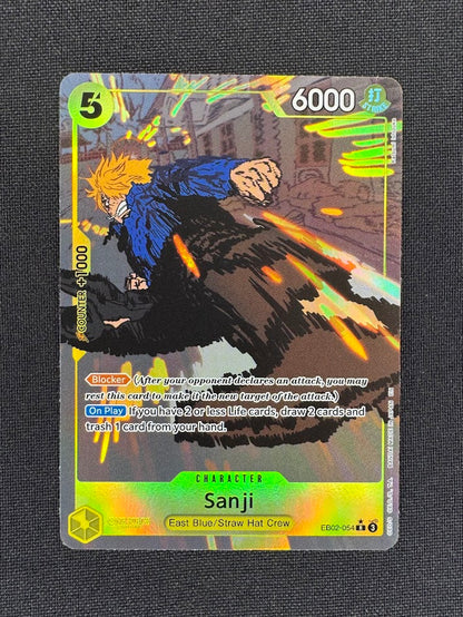 Sanji EB02-054 Rare Alt Art – Extra Booster Anime 25th Collection – Near Mint Front