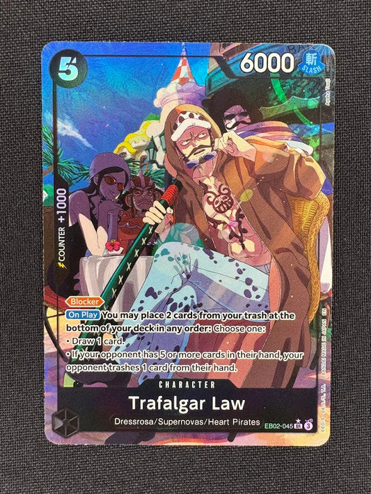 Trafalgar Law EB02-045 SR Alt Art – Extra Booster Anime 25th Collection – Near Mint Front