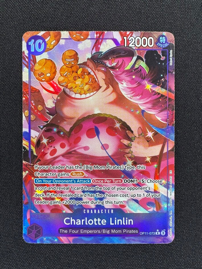 Charlotte Linlin OP11-073 Rare Alt Art – A Fist of Divine Speed – Near Mint Front