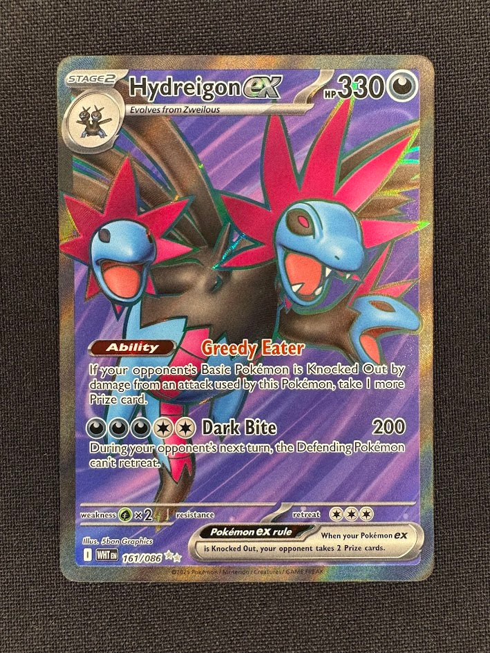Hydreigon ex 161/086 Ultra Rare Full Art – Pokémon Scarlet & Violet White Flare – Near Mint Front
