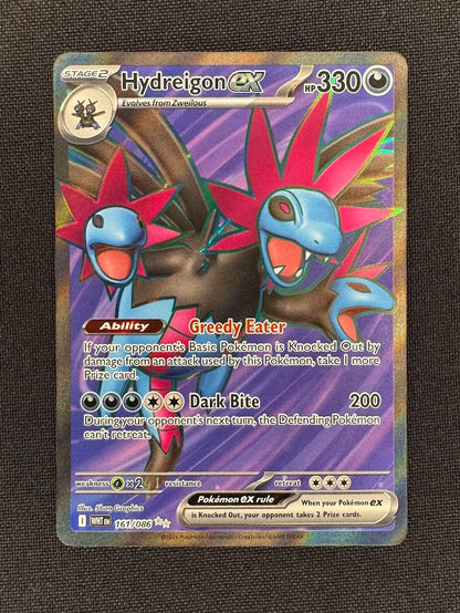 Hydreigon ex 161/086 Ultra Rare Full Art – Pokémon Scarlet & Violet White Flare – Near Mint Front