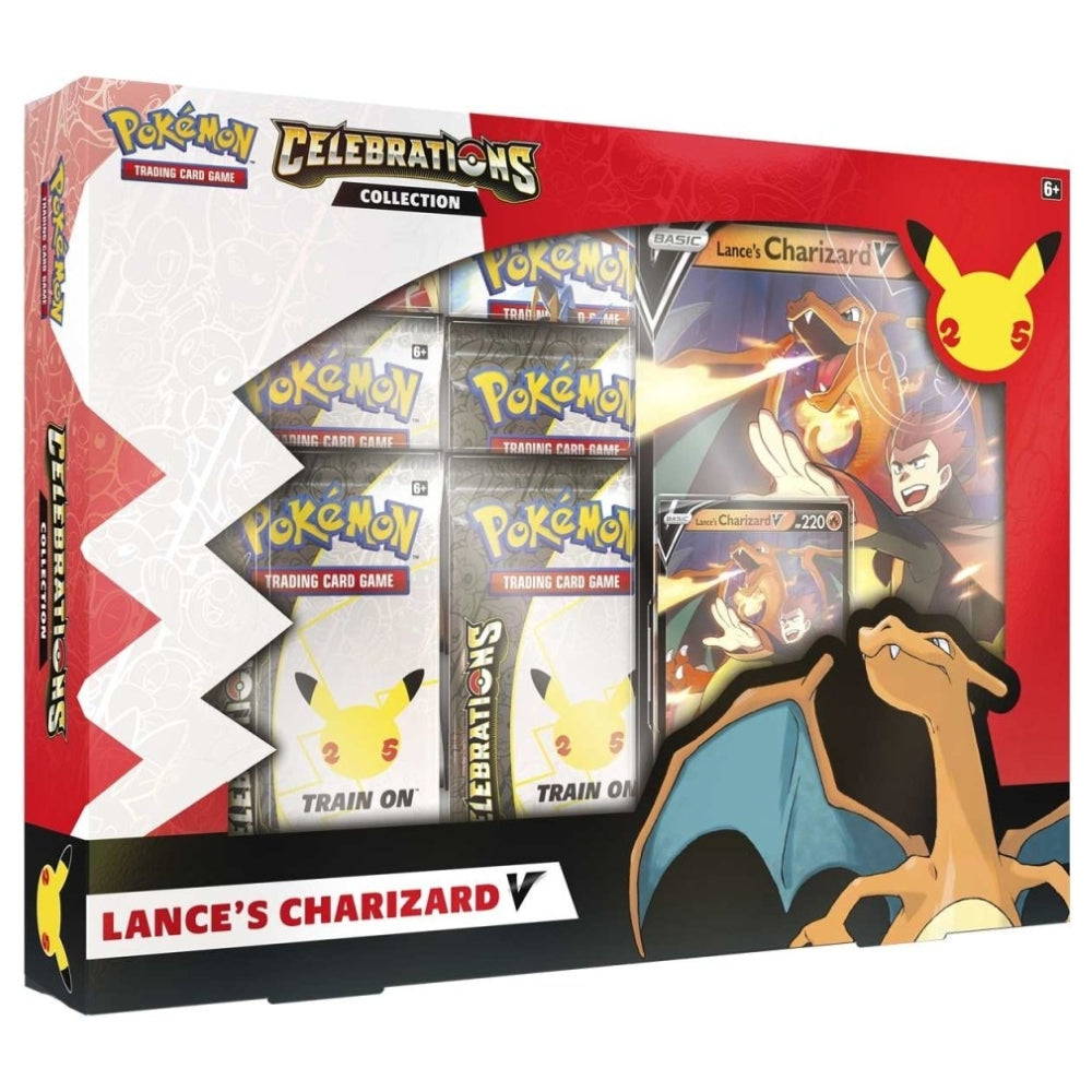 Pokémon Celebrations Lance's Charizard V Collection Box sealed.