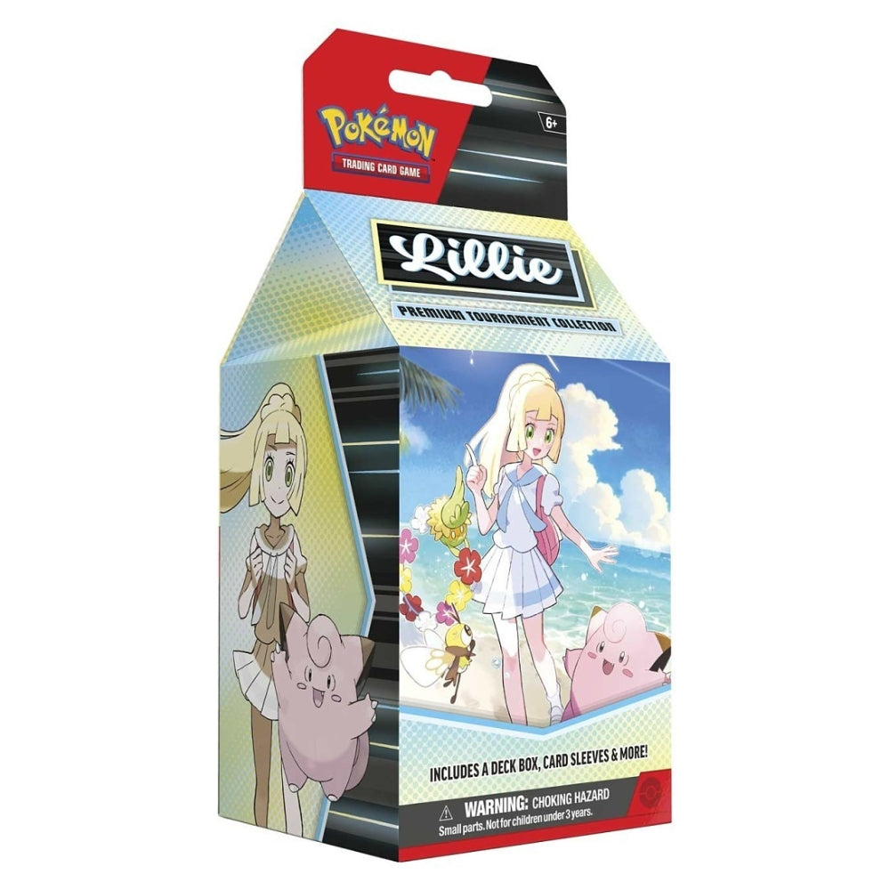 Pokemon Lillie's Premium Tournament Collection sealed box front.
