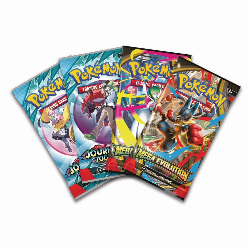 Pokemon Mega Kangaskhan ex Box booster pack selection.