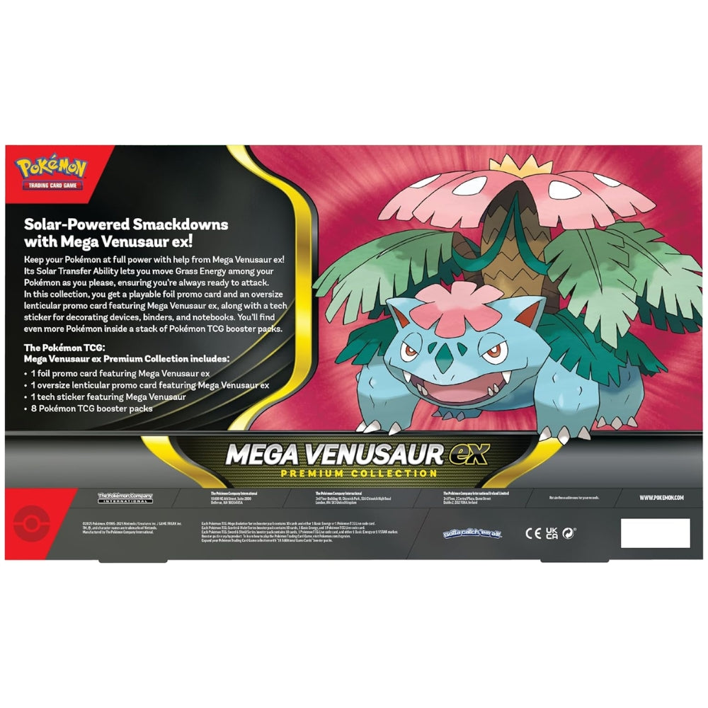 Pokemon Mega Venusaur ex Premium Collection Box back.
