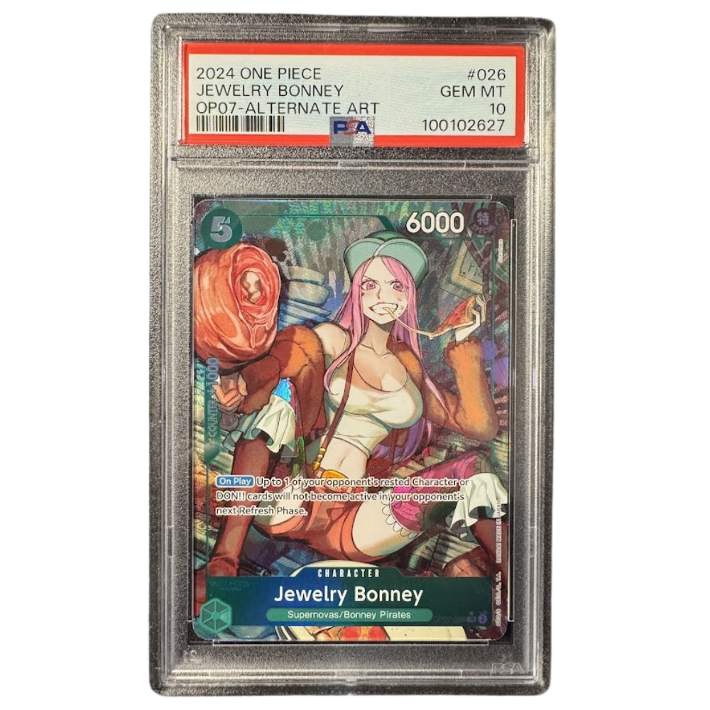 Jewelry Bonney OP07-026 SR Alt Art PSA 10 One Piece slab front.