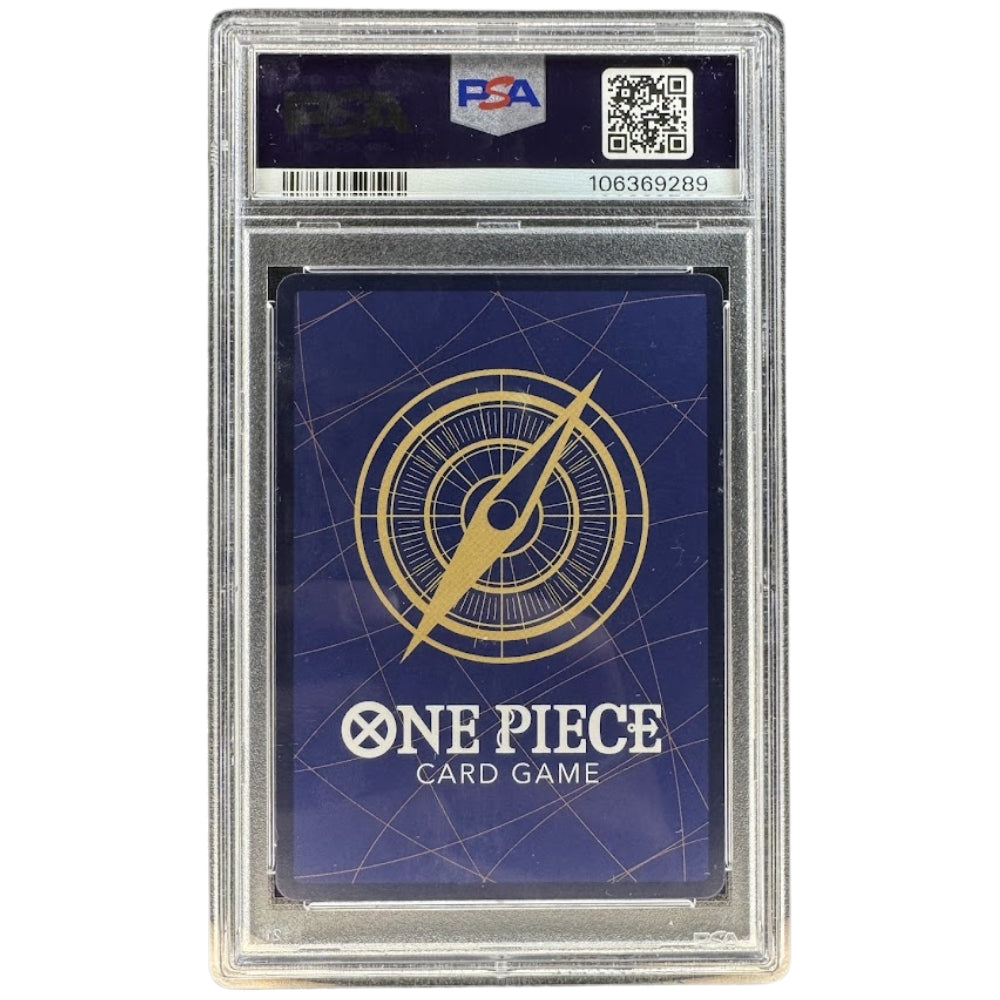 Silvers Rayleigh OP08-118 Manga Rare PSA 10 One Piece card back.
