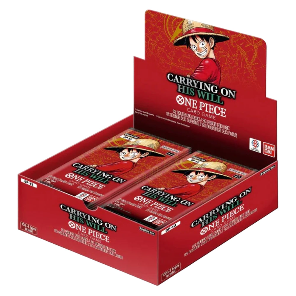 One Piece Card Game OP13 Carrying On His Will Booster Box front.