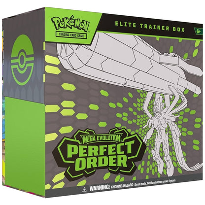 Pokémon TCG Mega Evolution Perfect Order Elite Trainer Box sealed.