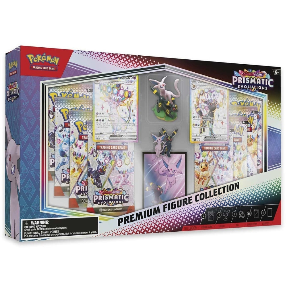 Pokémon Prismatic Evolutions Premium Figure Collection sealed box.