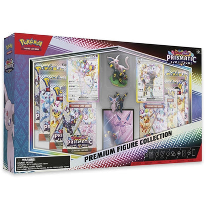 Pokémon Prismatic Evolutions Premium Figure Collection sealed box.