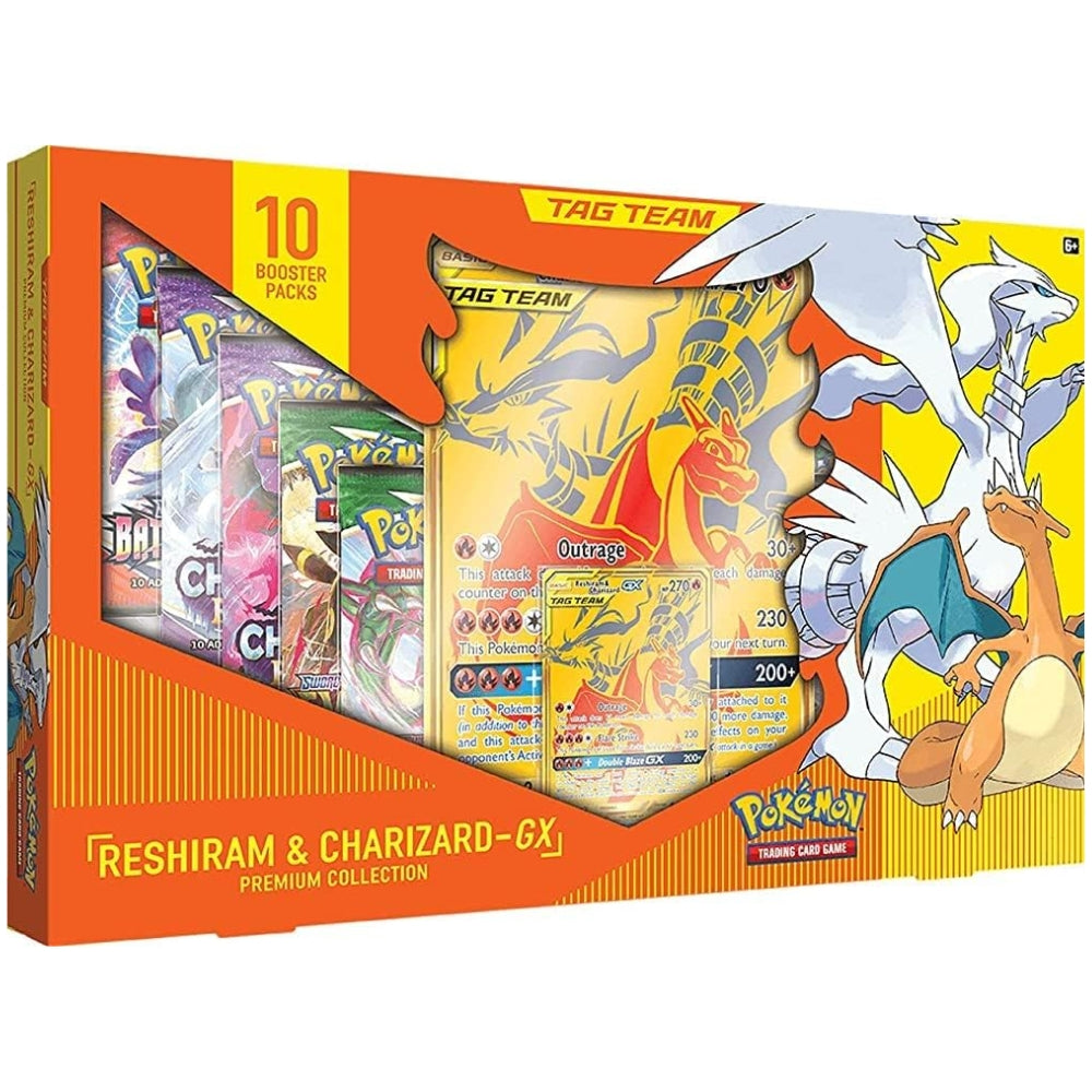 Pokemon Reshiram & Charizard GX Premium Collection Box front.