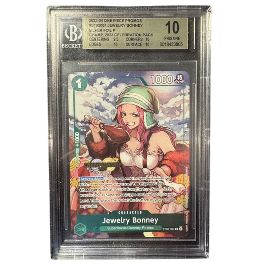 Jewelry Bonney ST02-007 Beckett Pristine 10 Championship Celebration Pack 2023 front.