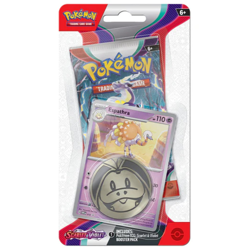 Pokemon Scarlet and Violet Checklane Blister Espathra Promo.