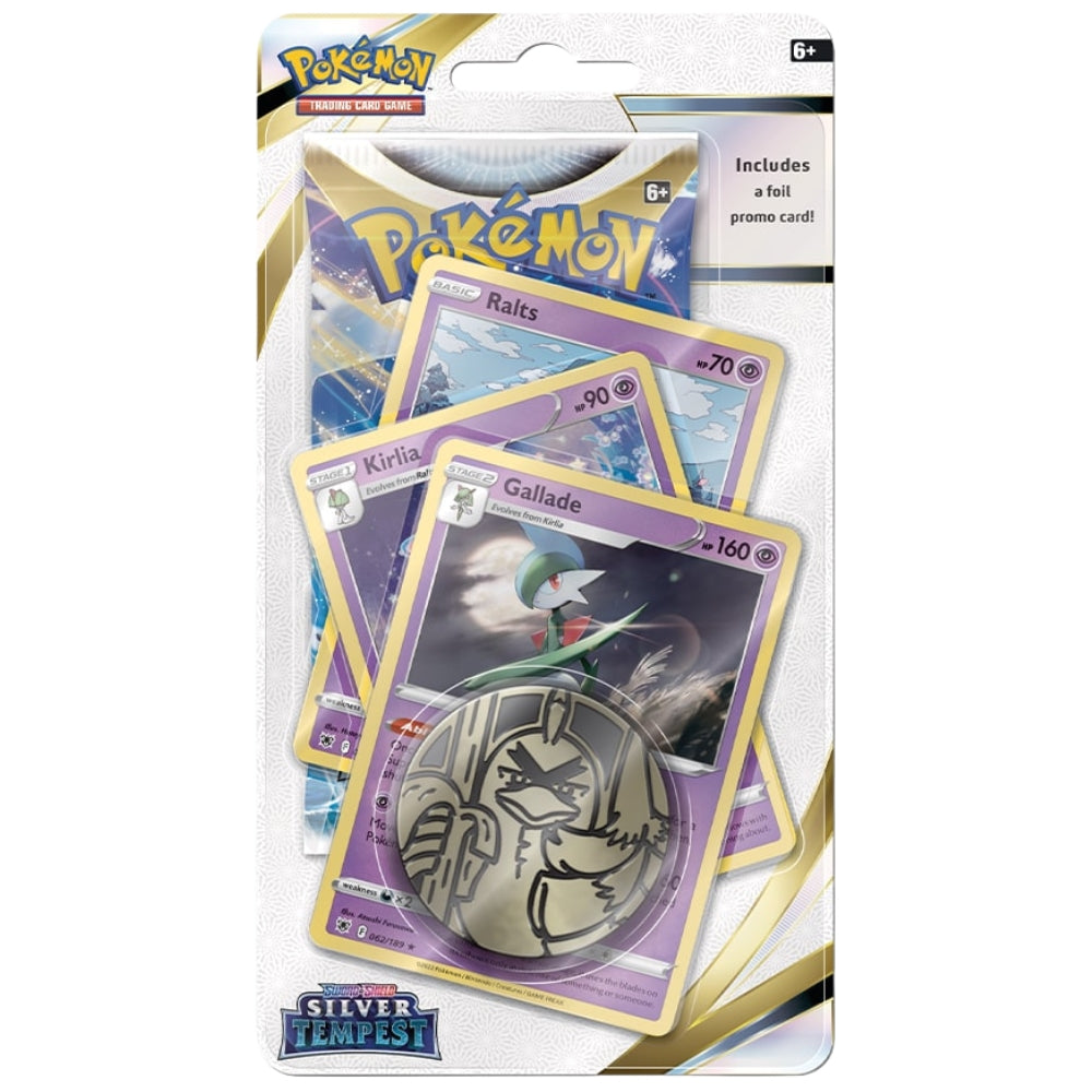 Pokemon Silver Tempest Premium Checklane Blister Gallade.